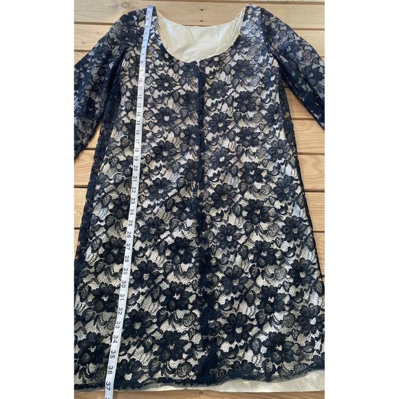 Vintage JR THEME 3/4 Sleeve Knee Length Lace Dress - Picture 5 of 7